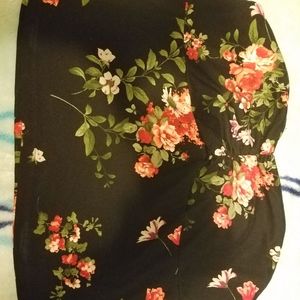 Floral tube top cropped